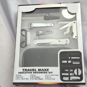 Executive Grooming Kit - Black and Silver